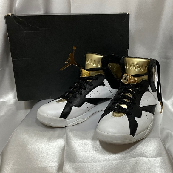 Air Jordan 7 Retro C&C Wht/gold/black BRD - Picture 2 of 6